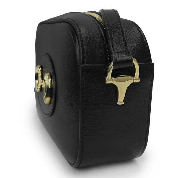 Gucci Horsebit Camera Shoulder Bag Crossbody Black Leather - Picture 4 of 9
